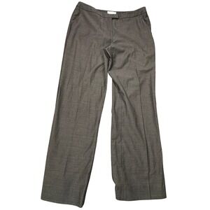 Calvin Klein Pants Womens 12 Gray Plaid Straight Leg Career Dress
